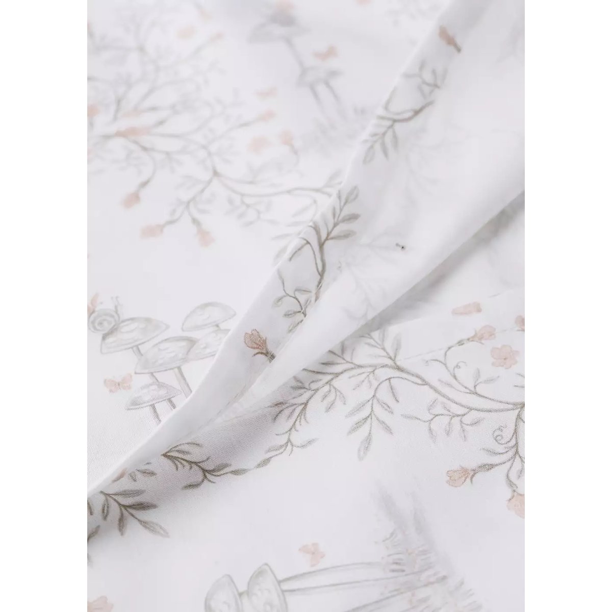 Housse de couette berceau 100 % percale de coton imprimée nude, MANGO HOME
