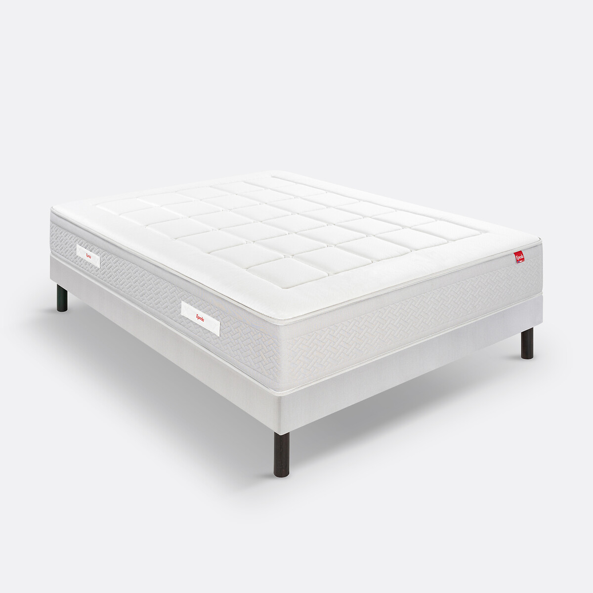 Matras 651, pocketveren, stevig Escapade wit/muisgrijs, EPEDA
