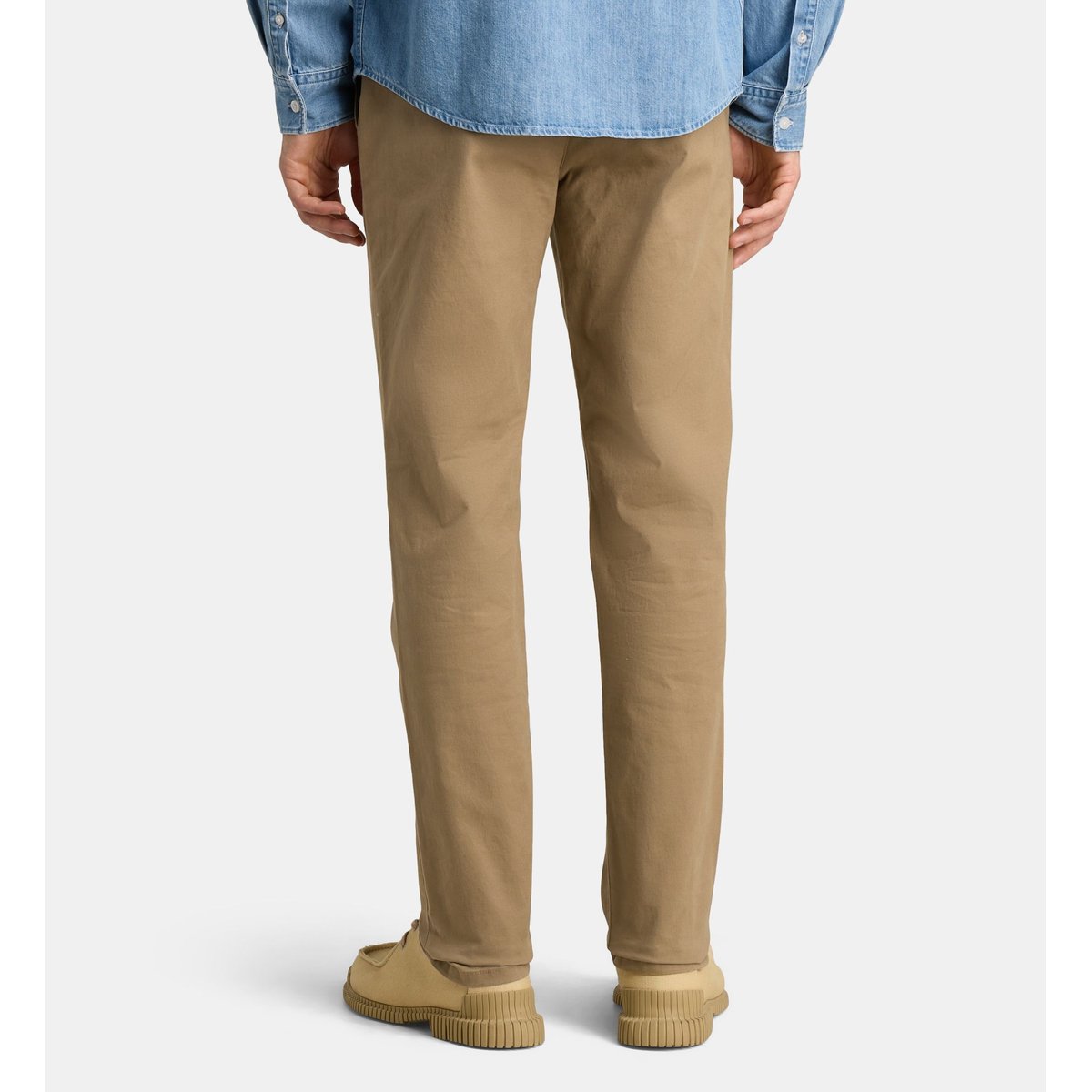 Pantalon chino chinim slim en coton beige foncé, GALERIES LAFAYETTE