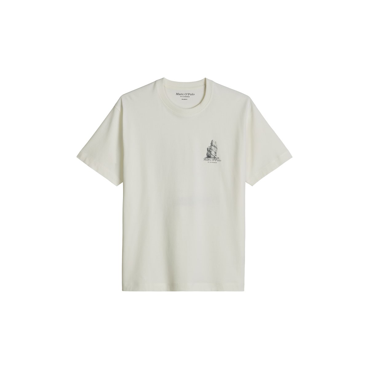 T-shirt regular avec un grand imprimé au dos blanc, MARC O'POLO