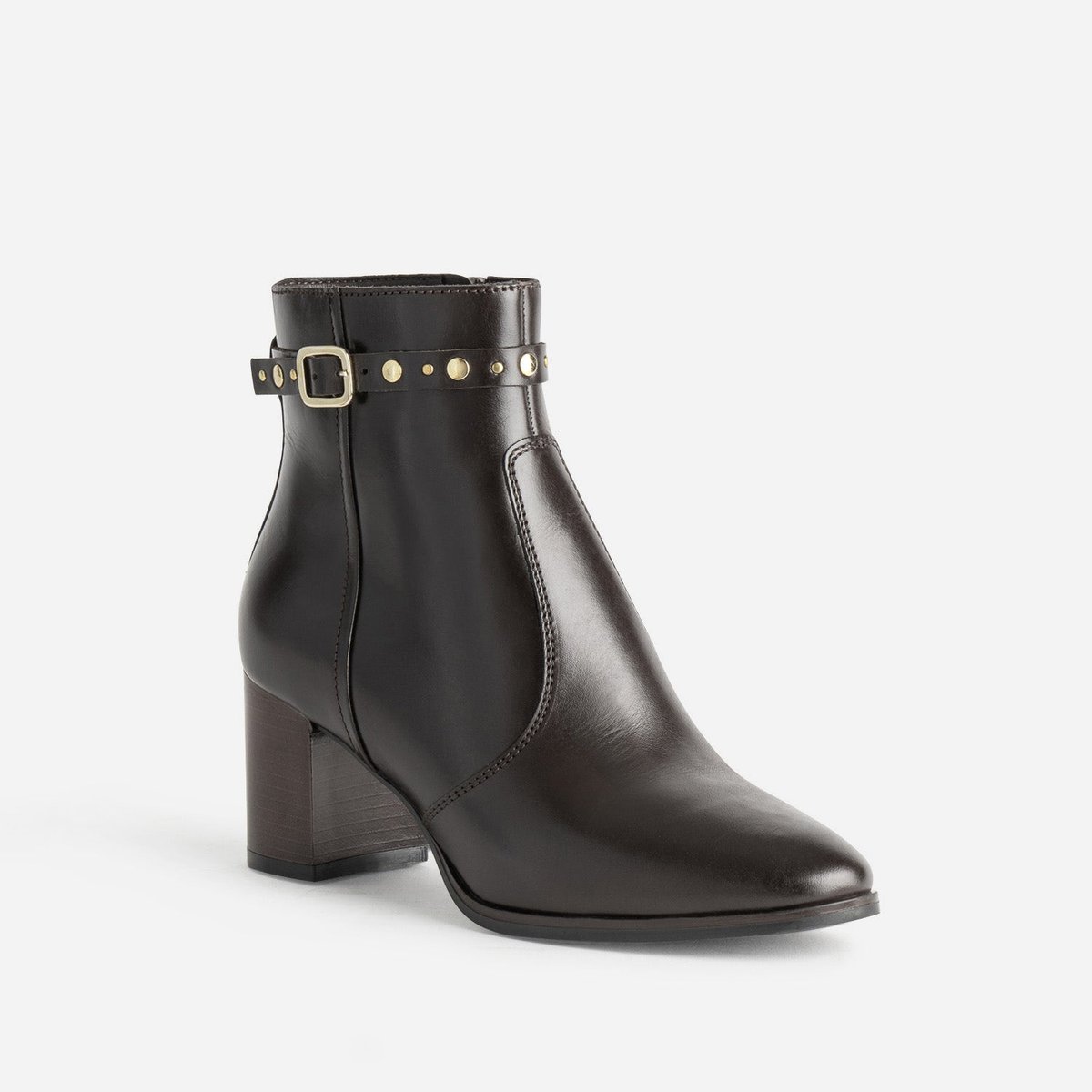 Boots À Talon en cuir NOA chocolat, ERAM