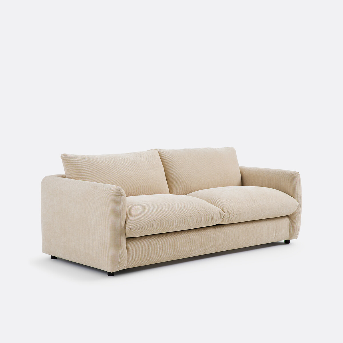 Canapé convertible 2, 3 ou 4 places, velours côtelé gaufré, YDE beige, LA REDOUTE INTERIEURS
