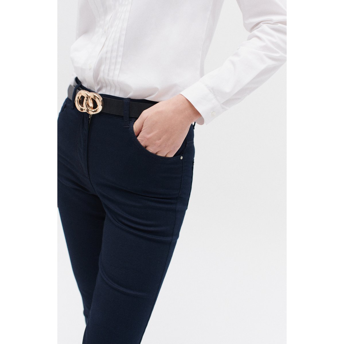 Pantalon coupe 7/8ème MASONB bleu marine, CAROLL