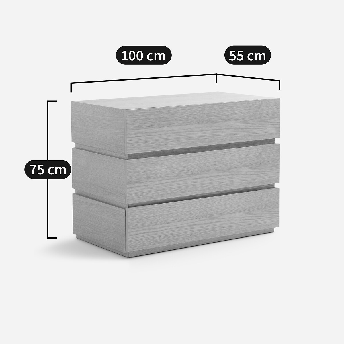 Evoria Oak Veneer Chest of Drawers For Modular Wardrobe natural, AM.PM