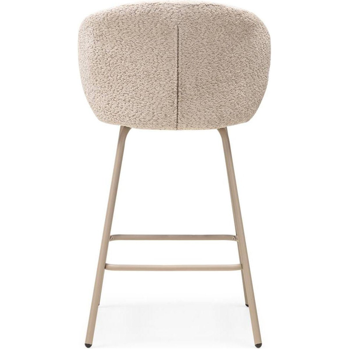 Tabouret de bar tissu collection LUEUR beige ton sur ton, RECOLLECTION