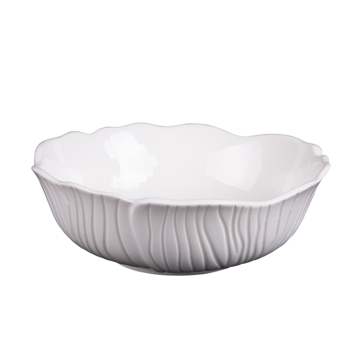Saladier Ginkgo 23 cm blanc, TABLE PASSION