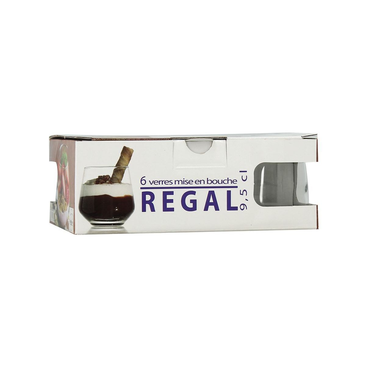 Lot de 6 verrines en verre 9,5cl, REGAL transparent, NOVASTYL