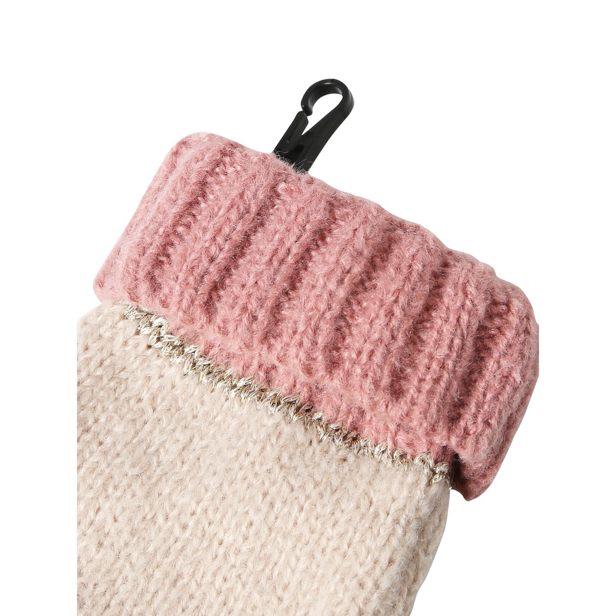 Ensemble bonnet snood moufles/mitaines colorblock rayé rose, VERTBAUDET