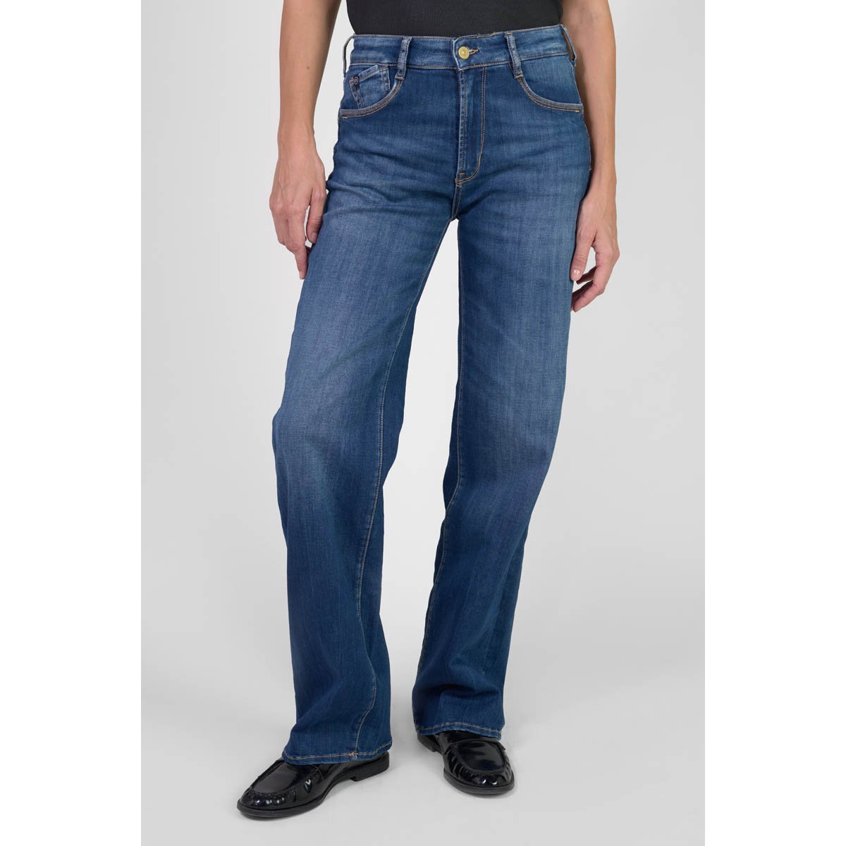 Jeans loose, large pulp wide leg , longueur 34 blue, LE TEMPS DES CERISES