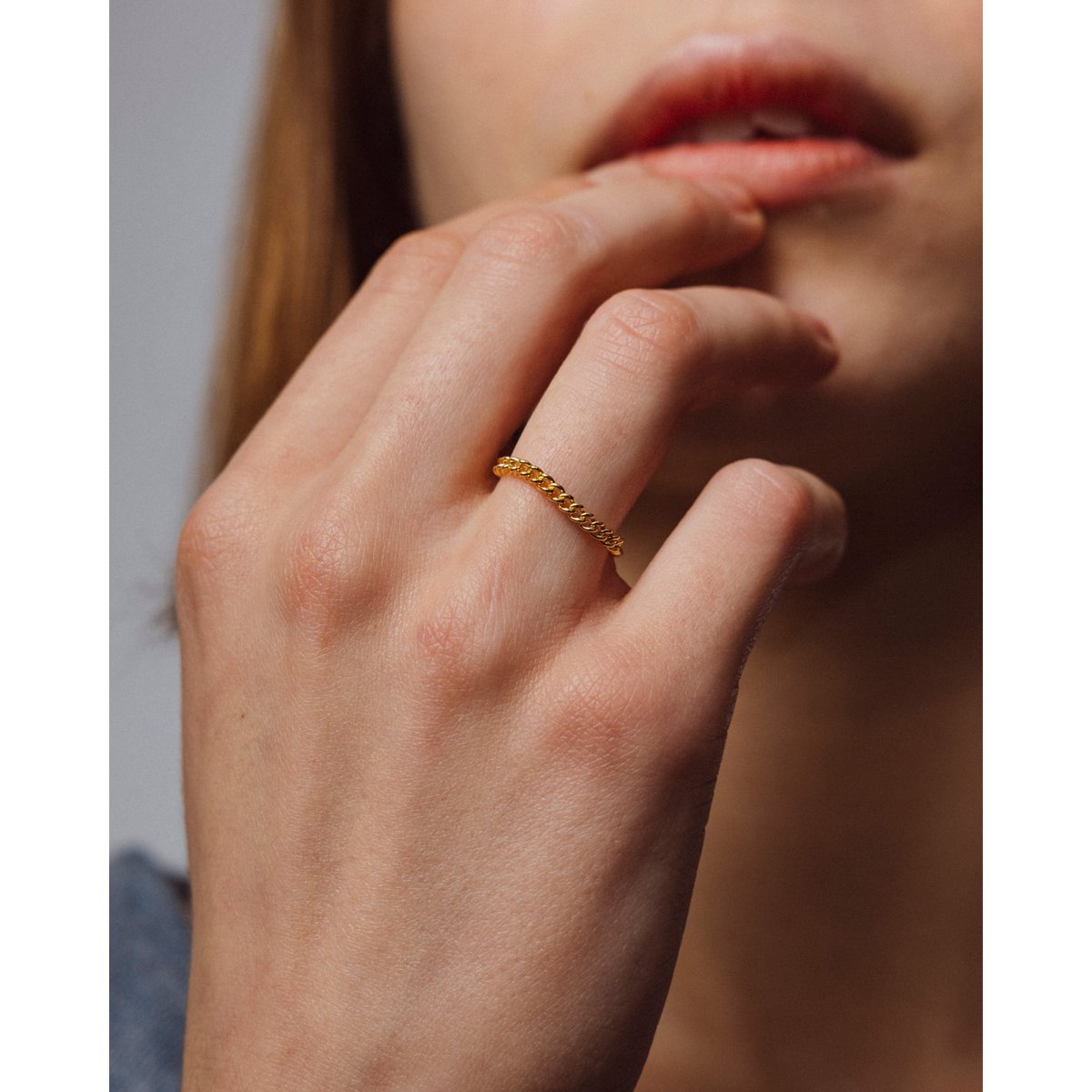Bague chaînette Mona or, YAY PARIS