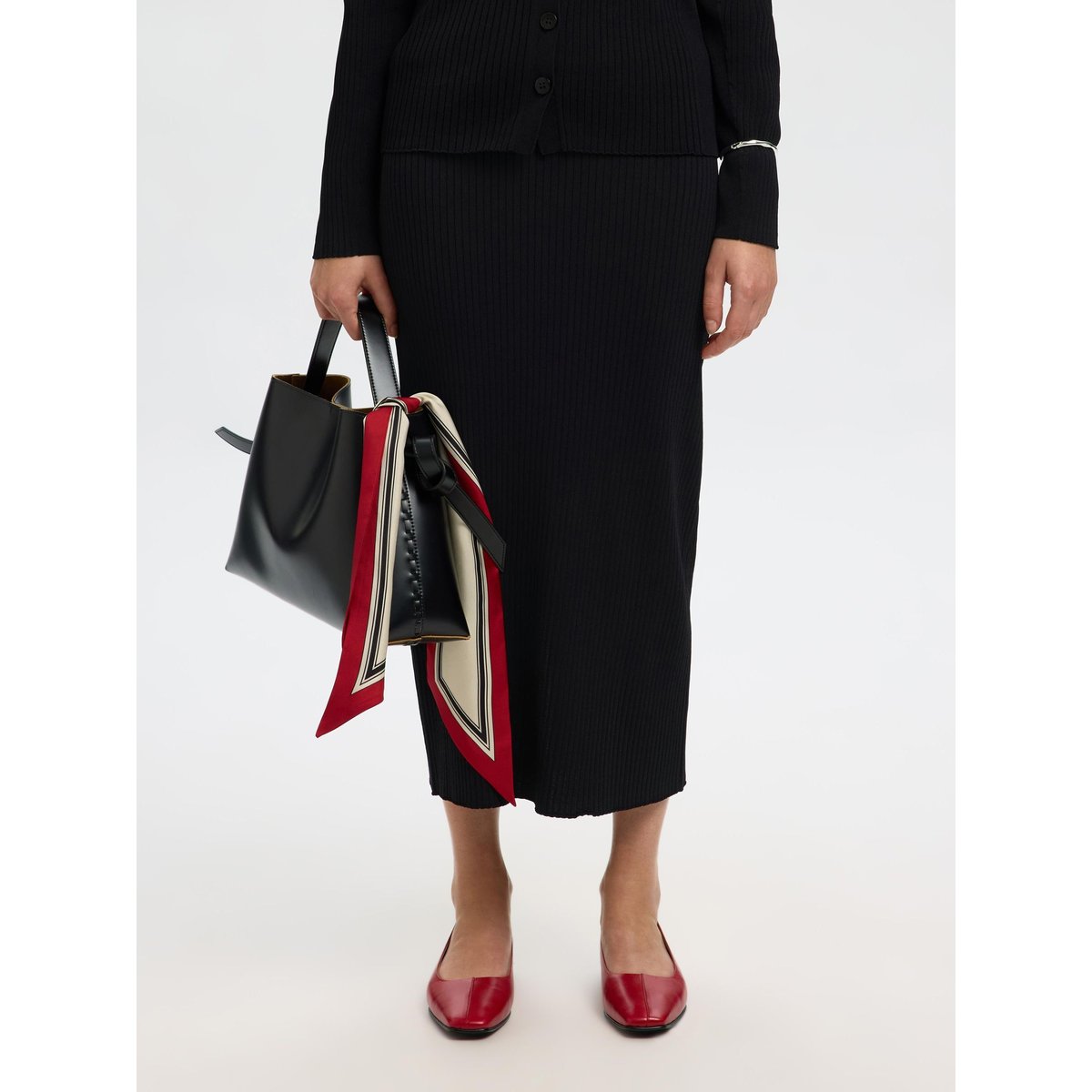 Jupe Mi-Longue black, SELECTED