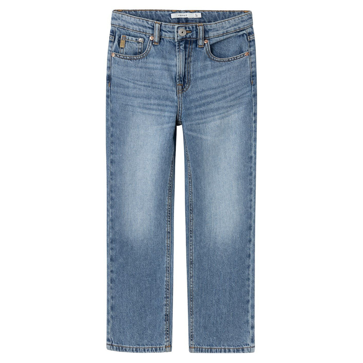 Mid Rise Straight Jeans denim blue, NAME IT