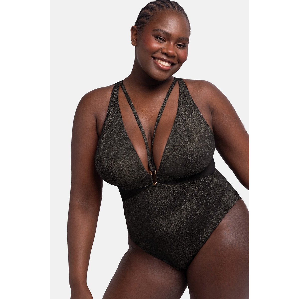 Maillot de bain 1p lurex KYRA noir lurex, DORINA