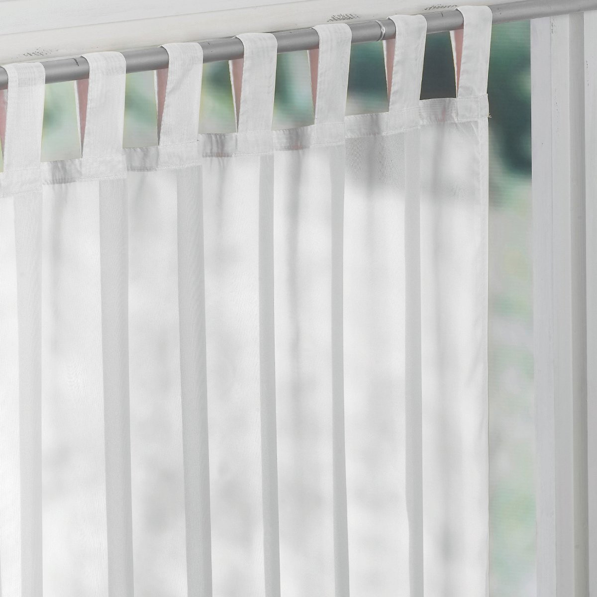 Tenda con finitura a patte, Limpo bianco, SO'HOME