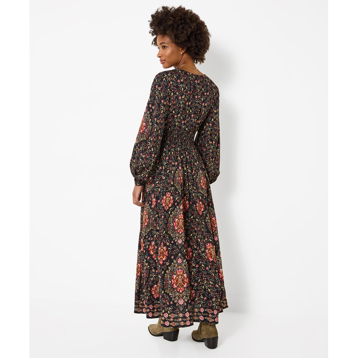 Robe Longue Boho à Manches Longues Rêves Bobo noir, JOE BROWNS