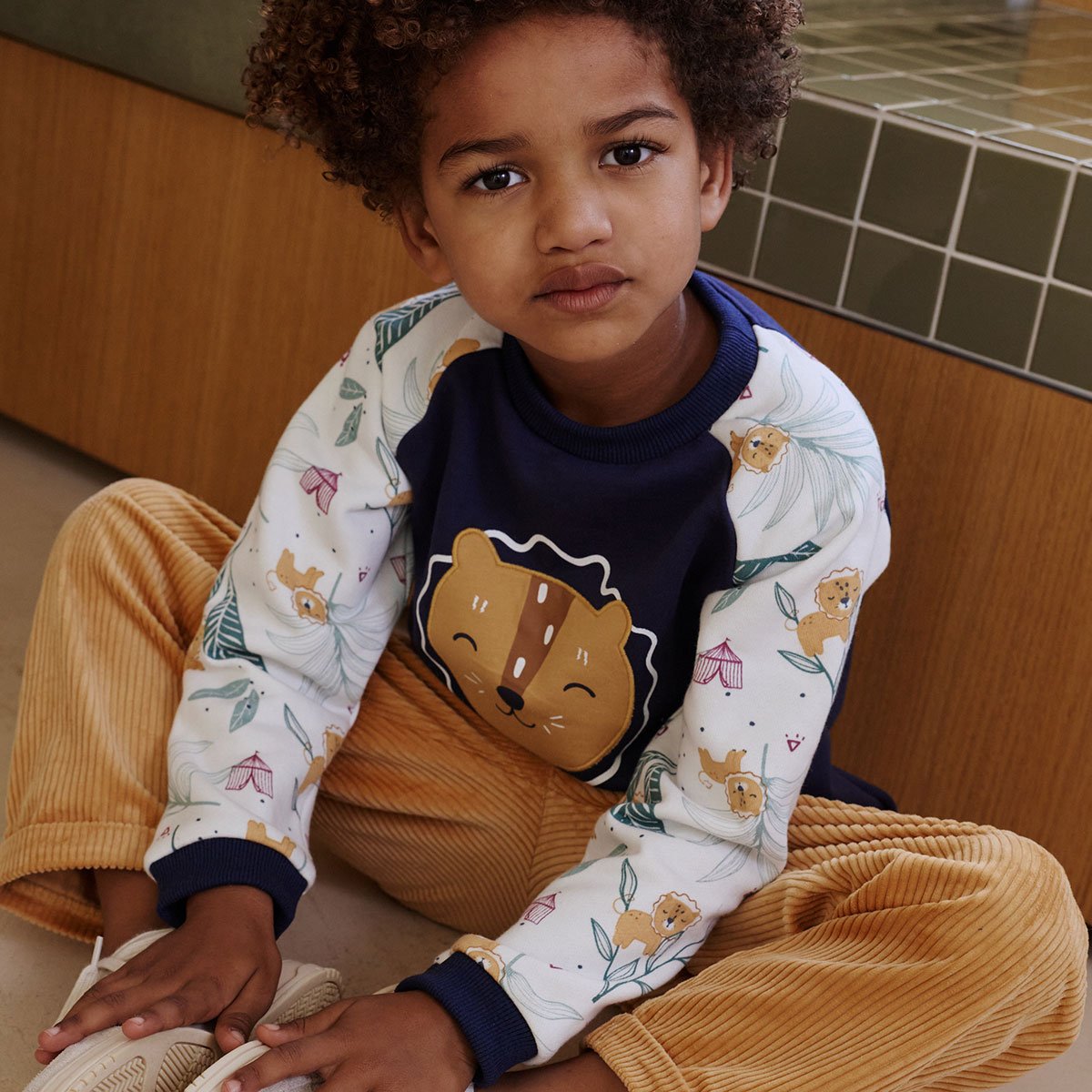 Lot de 2 pantalons bébé en velours côtelé Charly camel, PETIT BEGUIN