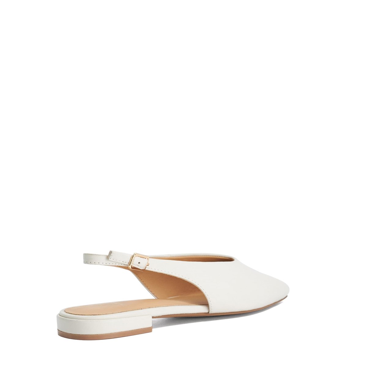 Ballerines à bride arrière en cuir - HEARTBEAT ecru-leather, DUNE LONDON