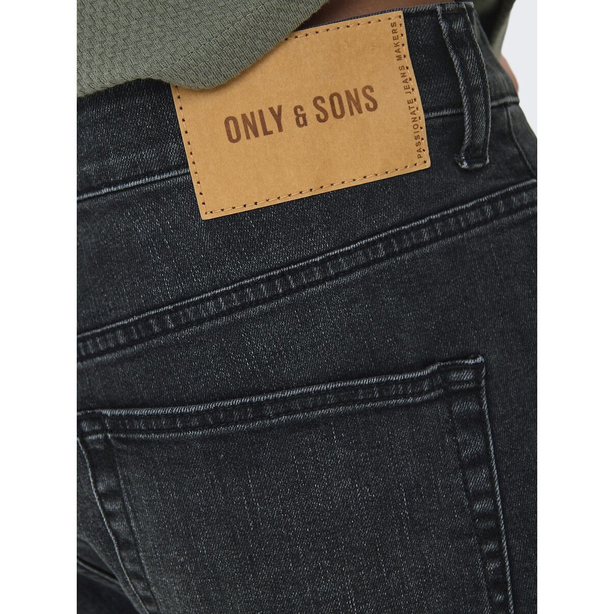 Jean droit Sweft noir délavé, ONLY & SONS