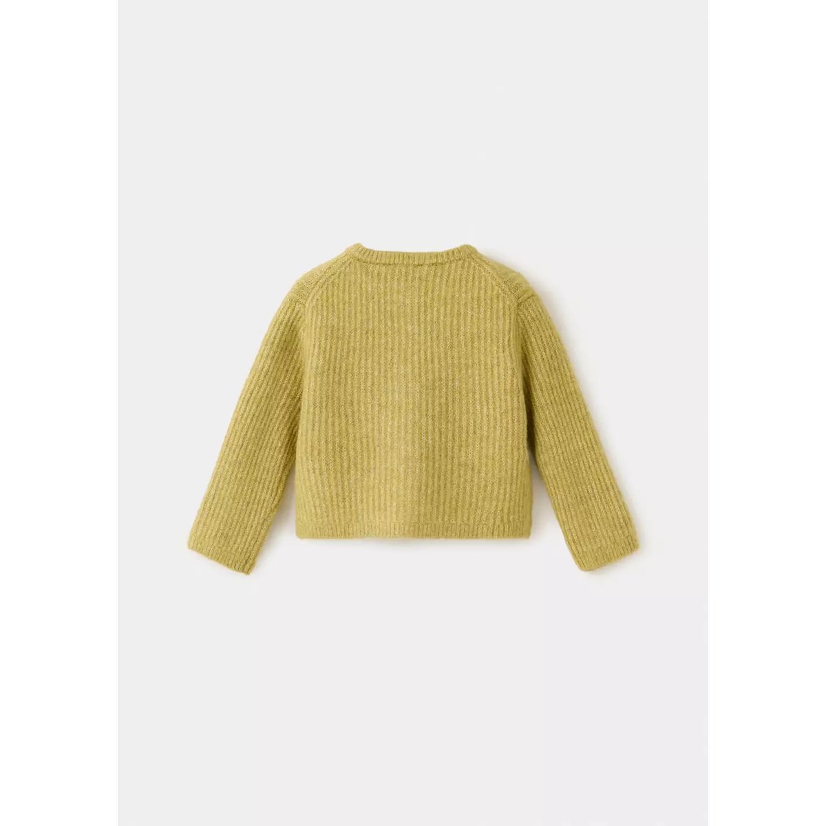 Cardigan maille côtelée citron vert, MANGO BABY