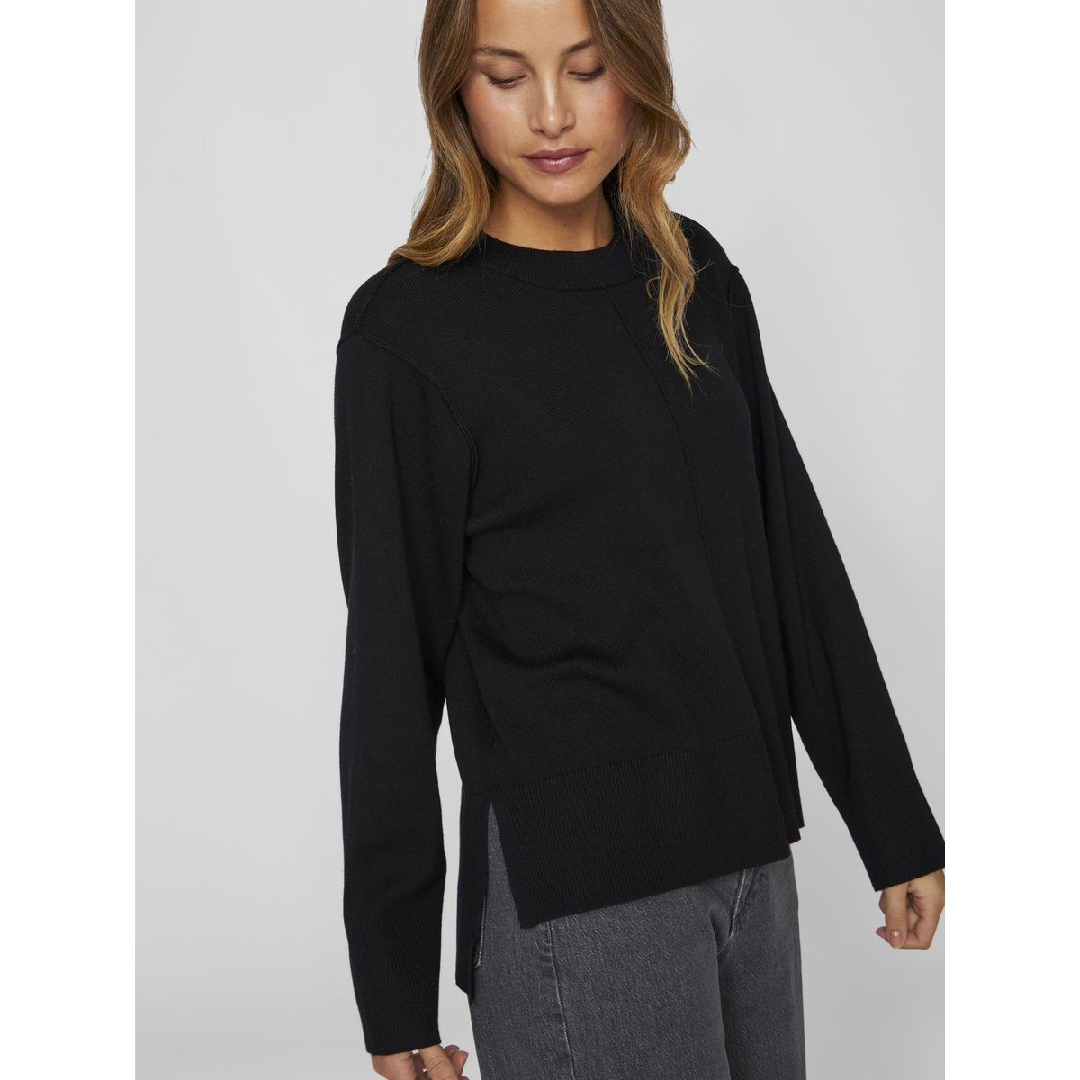 Pull En Maille Col rond black beauty, VILA