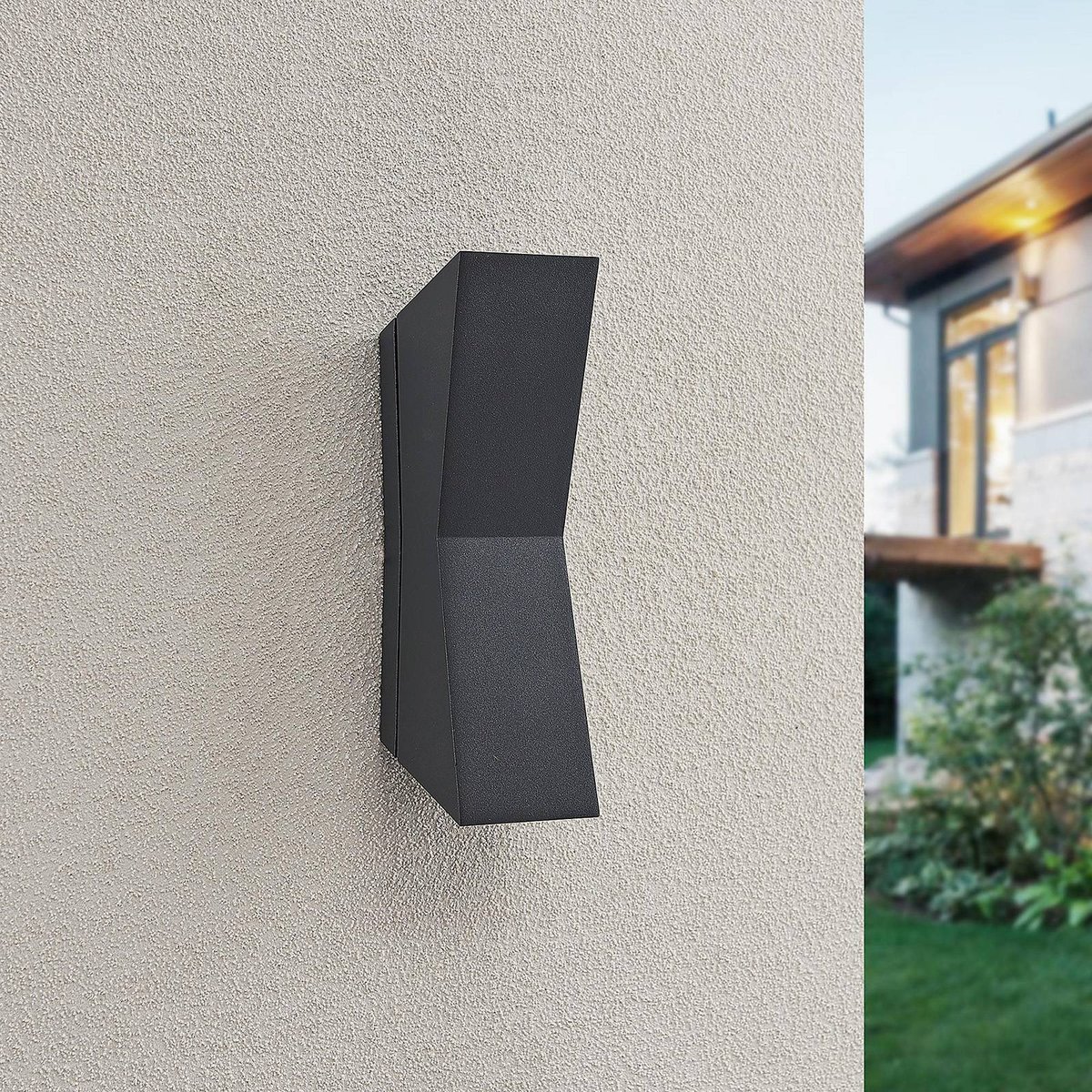 Applique extérieure en aluminium moderneLED anthracite, LUCANDE