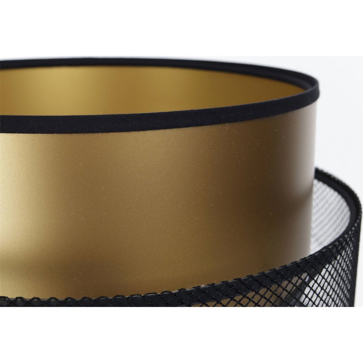 Lampe à poser ronde, DUO ELLEGANT noir avec intérieur doré mat et brillant, BPS KONCEPT