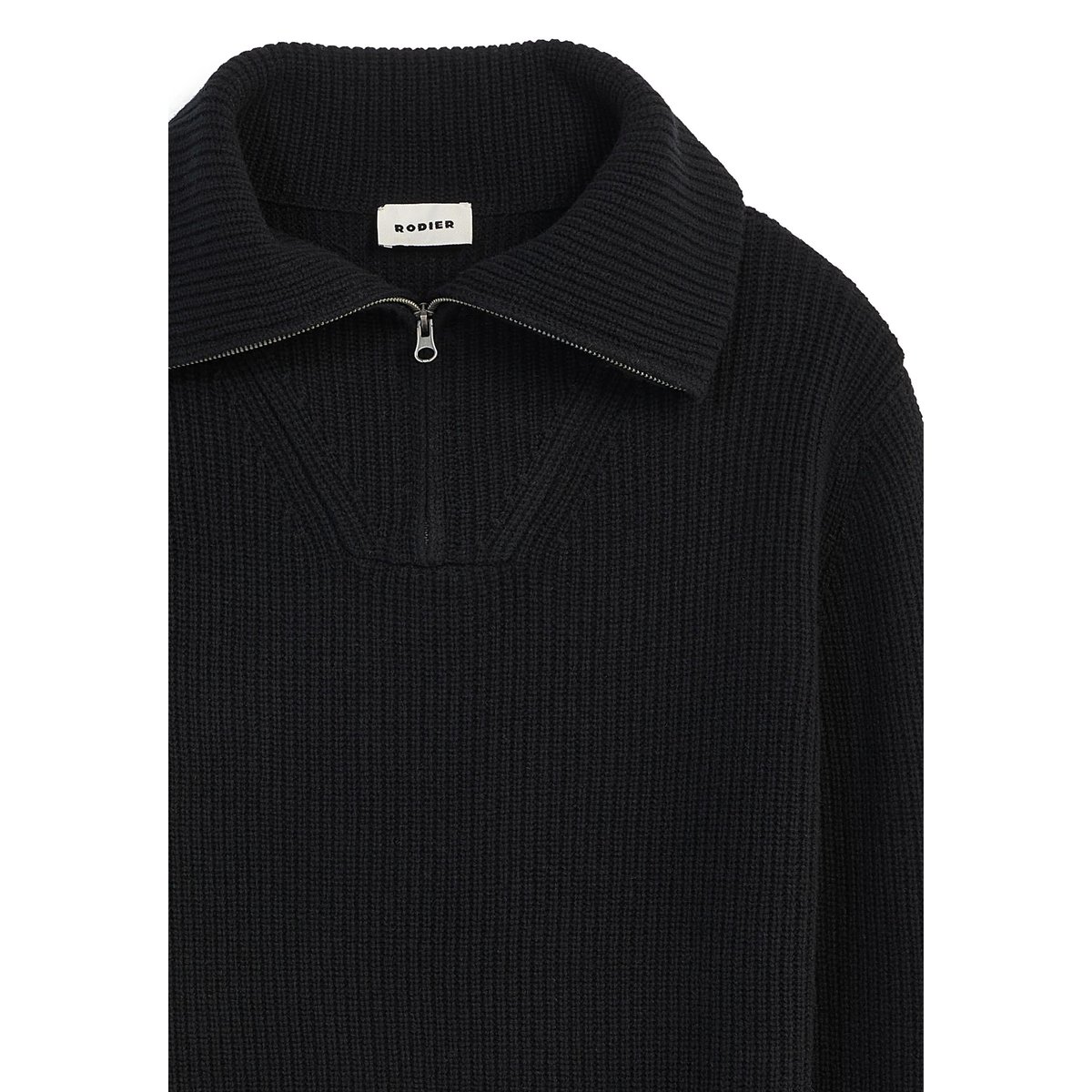 Pull col zippé noir, RODIER