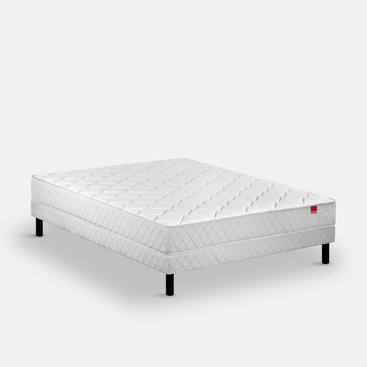 Ensemble matelas et sommier dormeur blanc/gris, EPEDA
