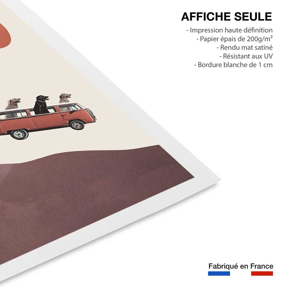 Affiche enfant aventurier affiche seule, HEXOA