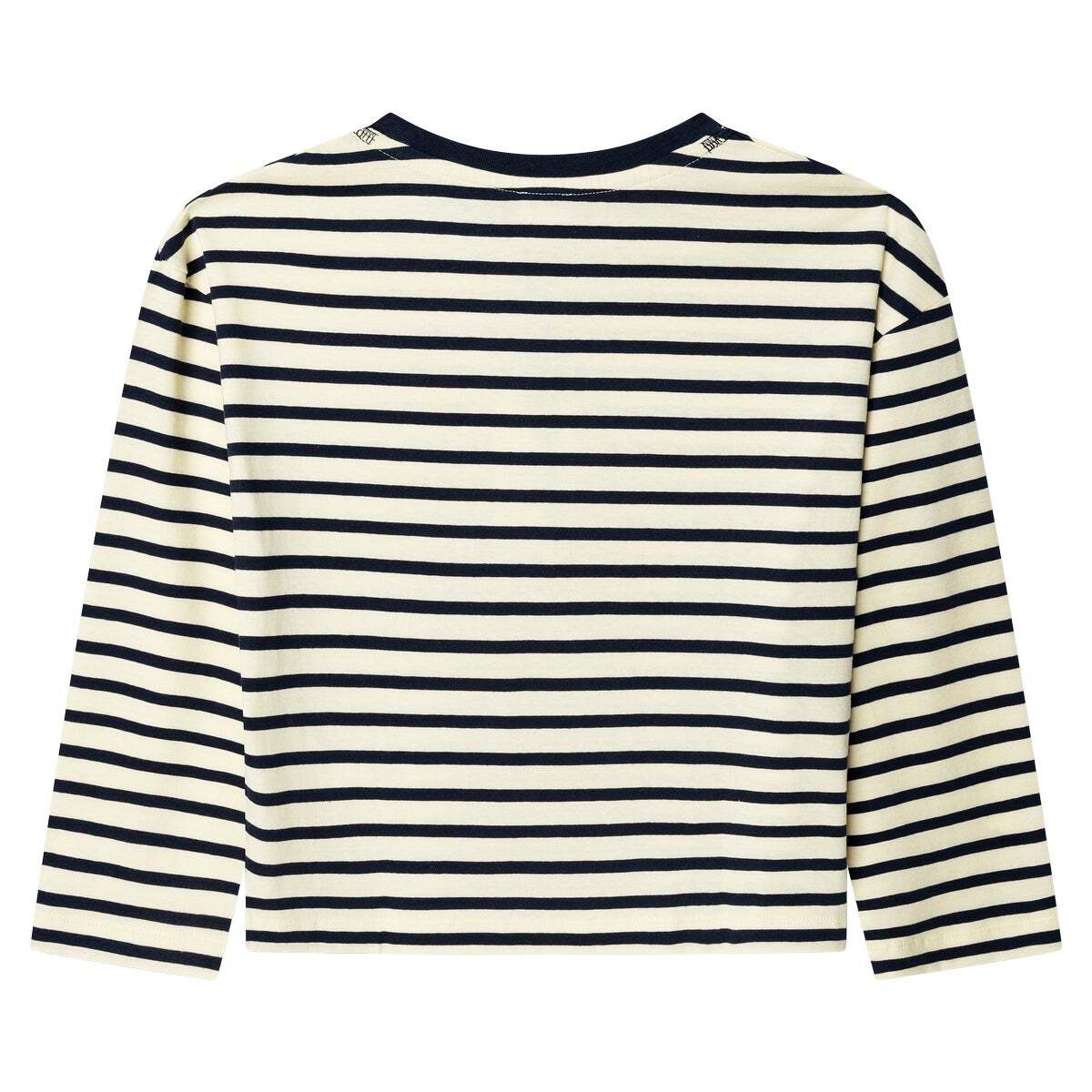 T-Shirt À Manches Longues À Rayures blanche mousse, PEPE JEANS