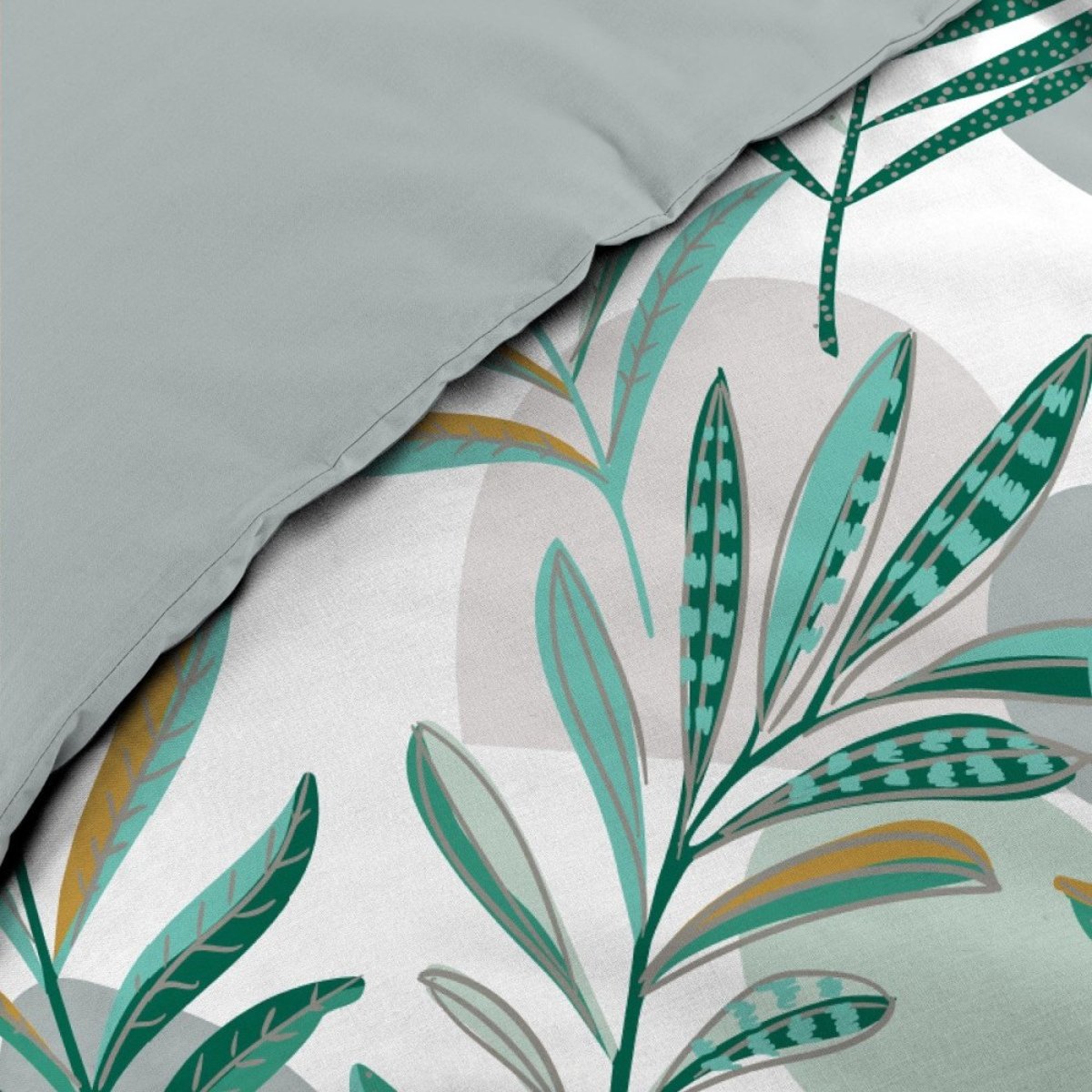 Housse de couette 240x220 + 2 taies LOUNA microfibre vert, DECORATIE