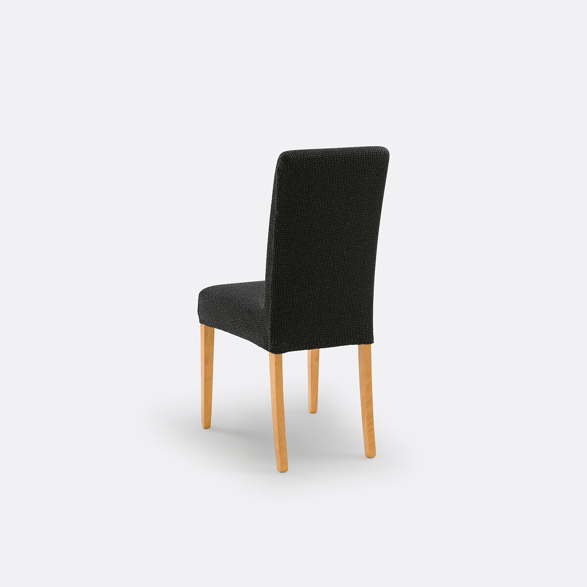 Housse extensible pour chaise gaufrée AHMIS anthracite, SO'HOME