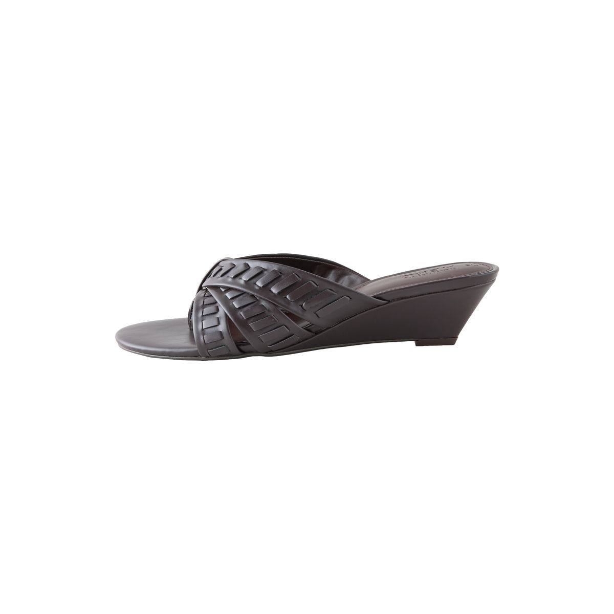 Chaussures compensées/tressées à petit talon marron chocolat, NEXT