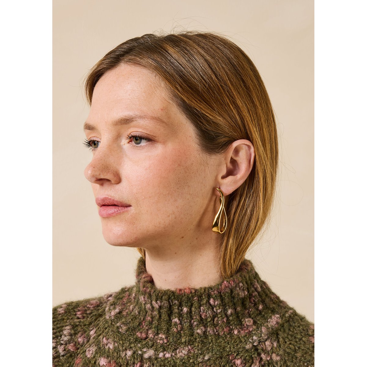 Boucles d'oreilles asymétriques light gold/silver, LA FEE MARABOUTEE