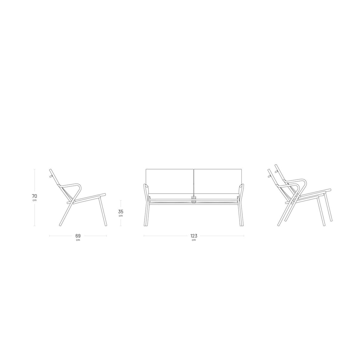 Banquette assise basse grand confort - VENCE gris obsidian, LAFUMA MOBILIER