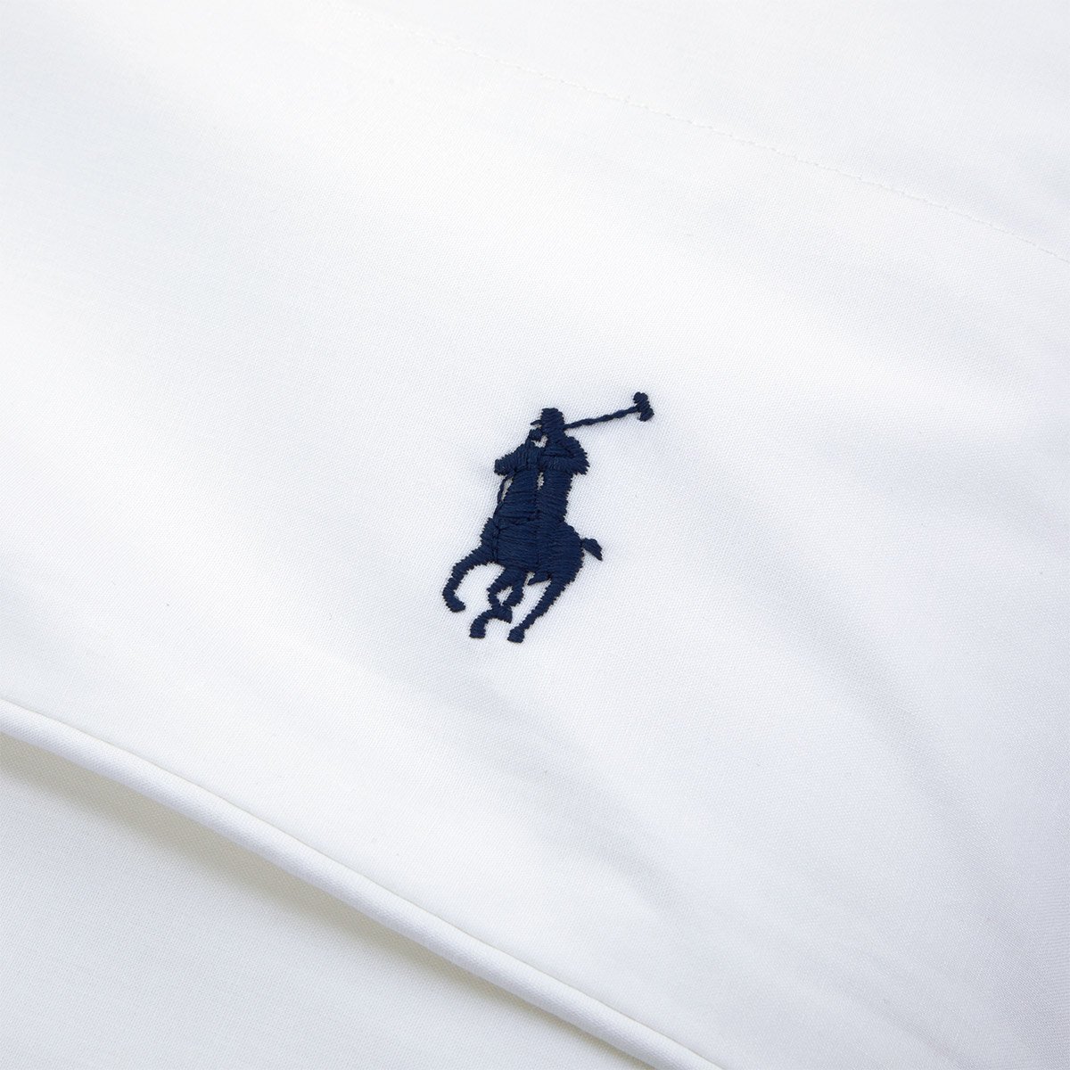 Drap plat en percale de coton, POLO PLAYER white, RALPH LAUREN HOME