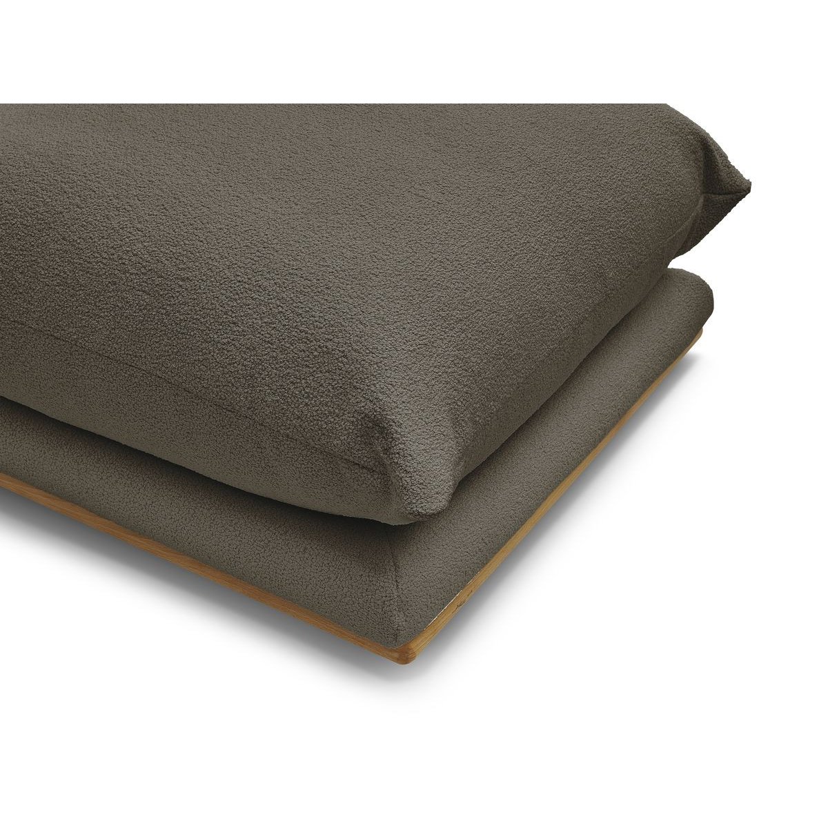 Pouf tissu bouclette, ERNEST marron, BOBOCHIC