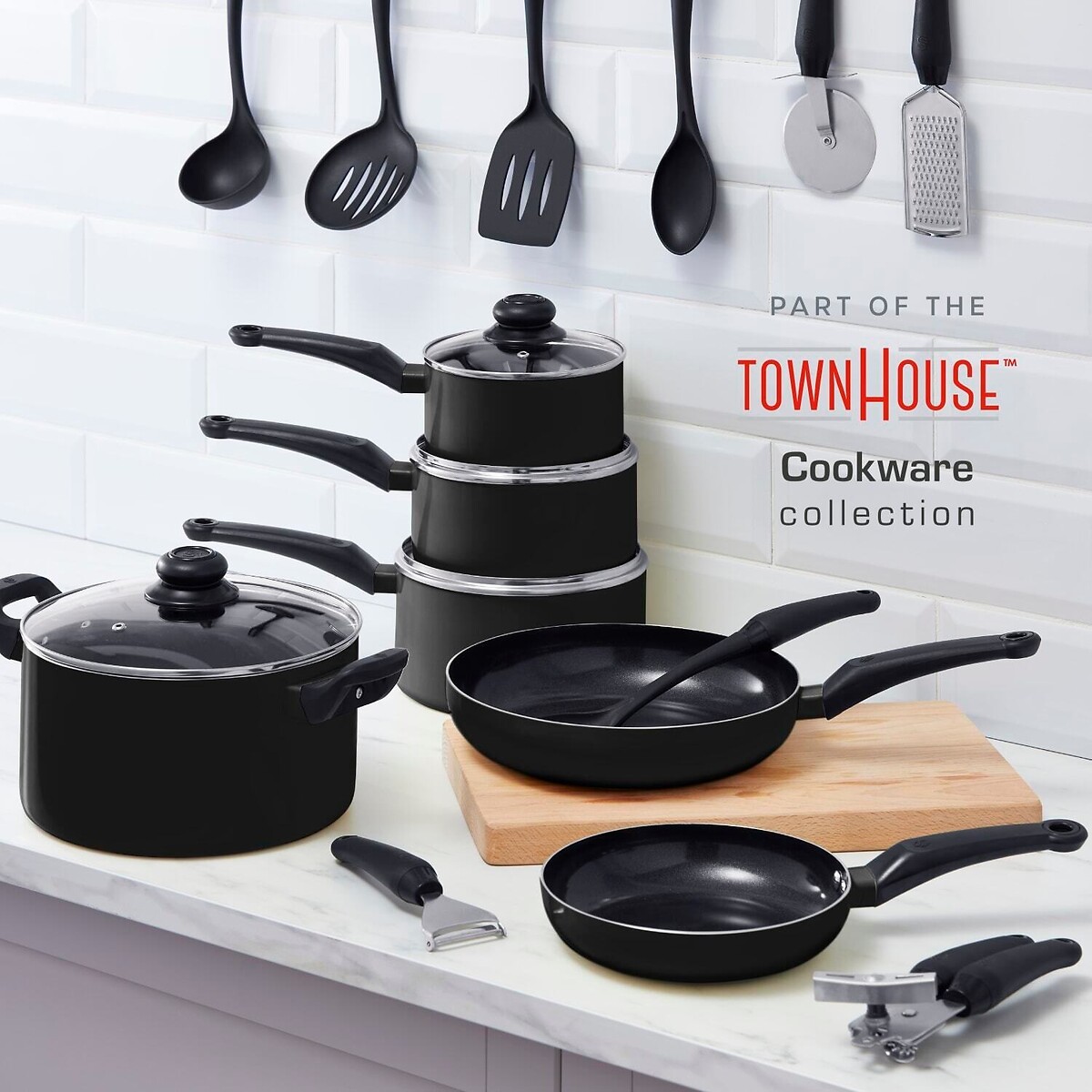 14-Piece Townhouse Pan Set black, SWAN