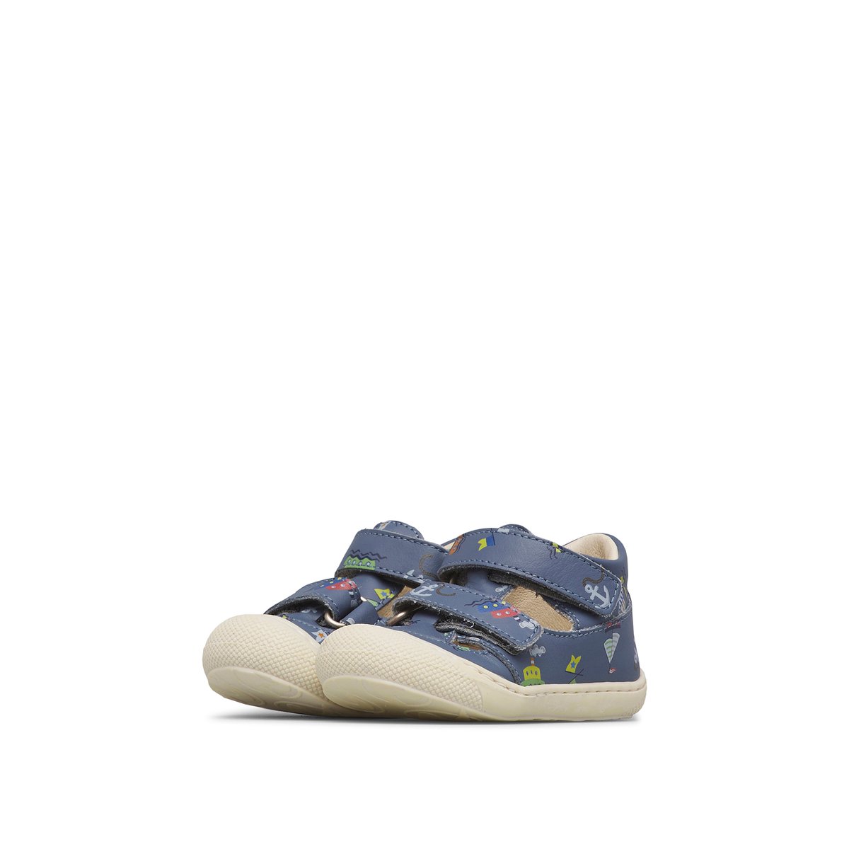 Sandales semi-fermées en cuir PUFFY céleste-, NATURINO