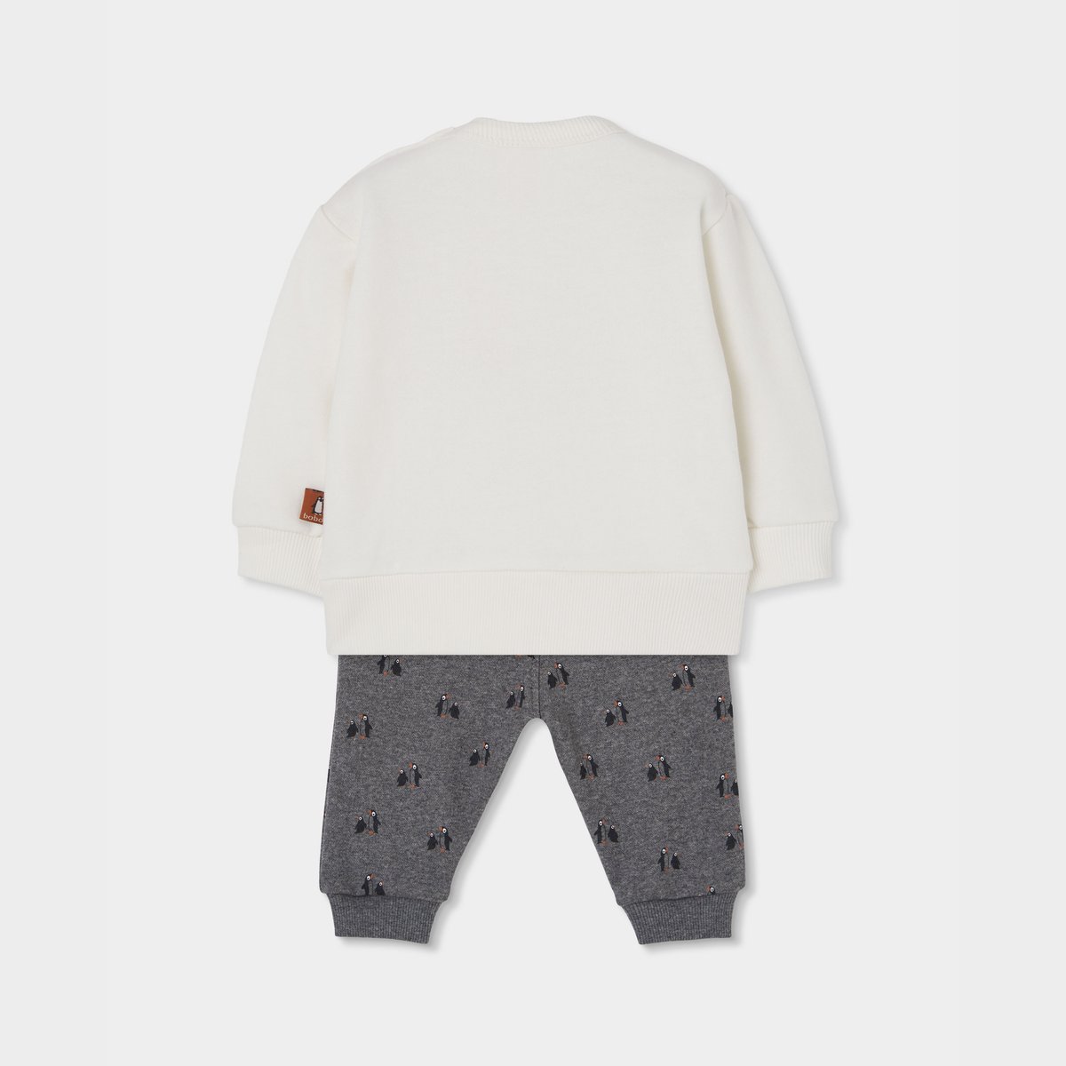Ensemble bébé garçon maille imprimé pingouins blanc, BOBOLI