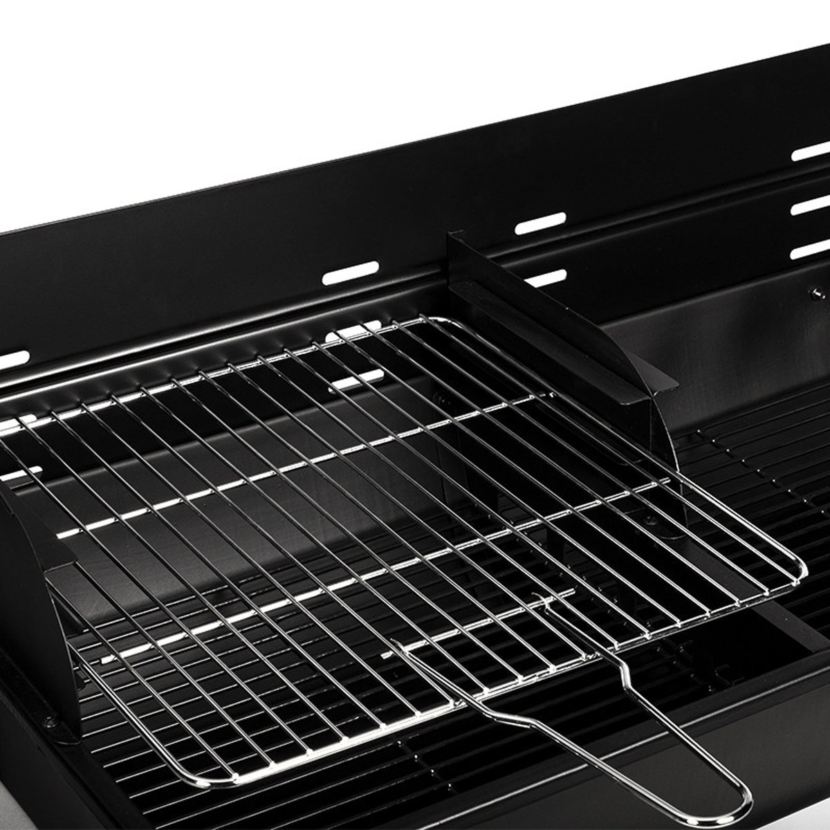 Barbecue double foyer sur chariot noir, SOMAGIC