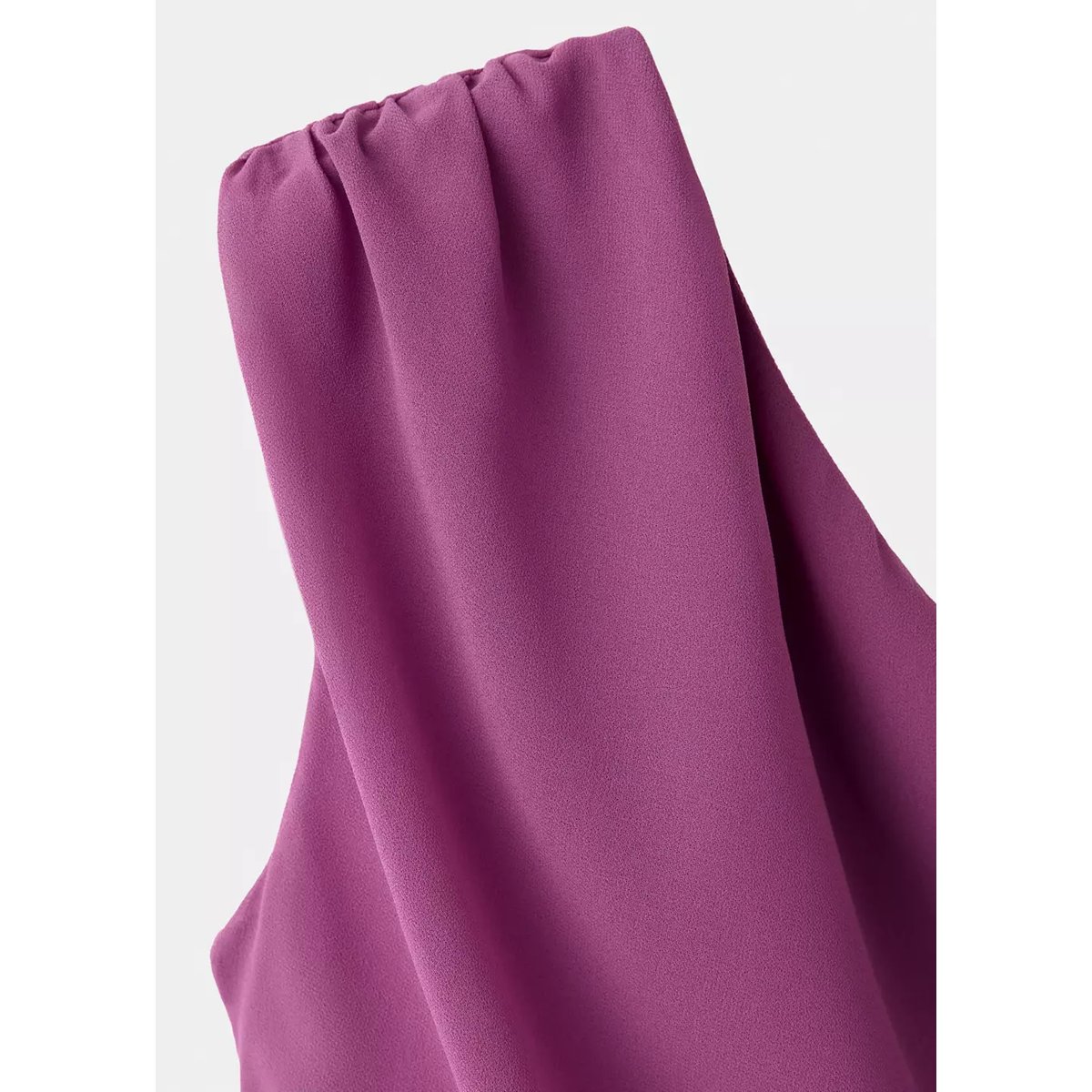 Robe asymétrique froncée latérale rose, MANGO TEEN