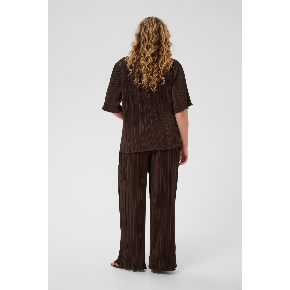 T-shirt à manches courtes marron coffee bean, KAFFE CURVE