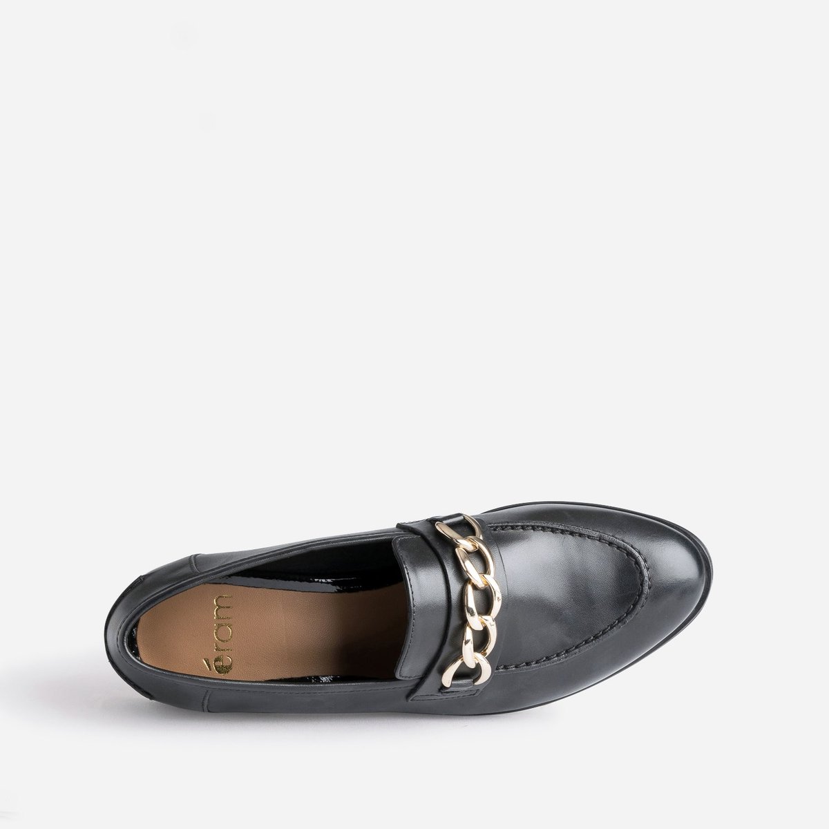 Mocassin en cuir GORGONA noir, ERAM