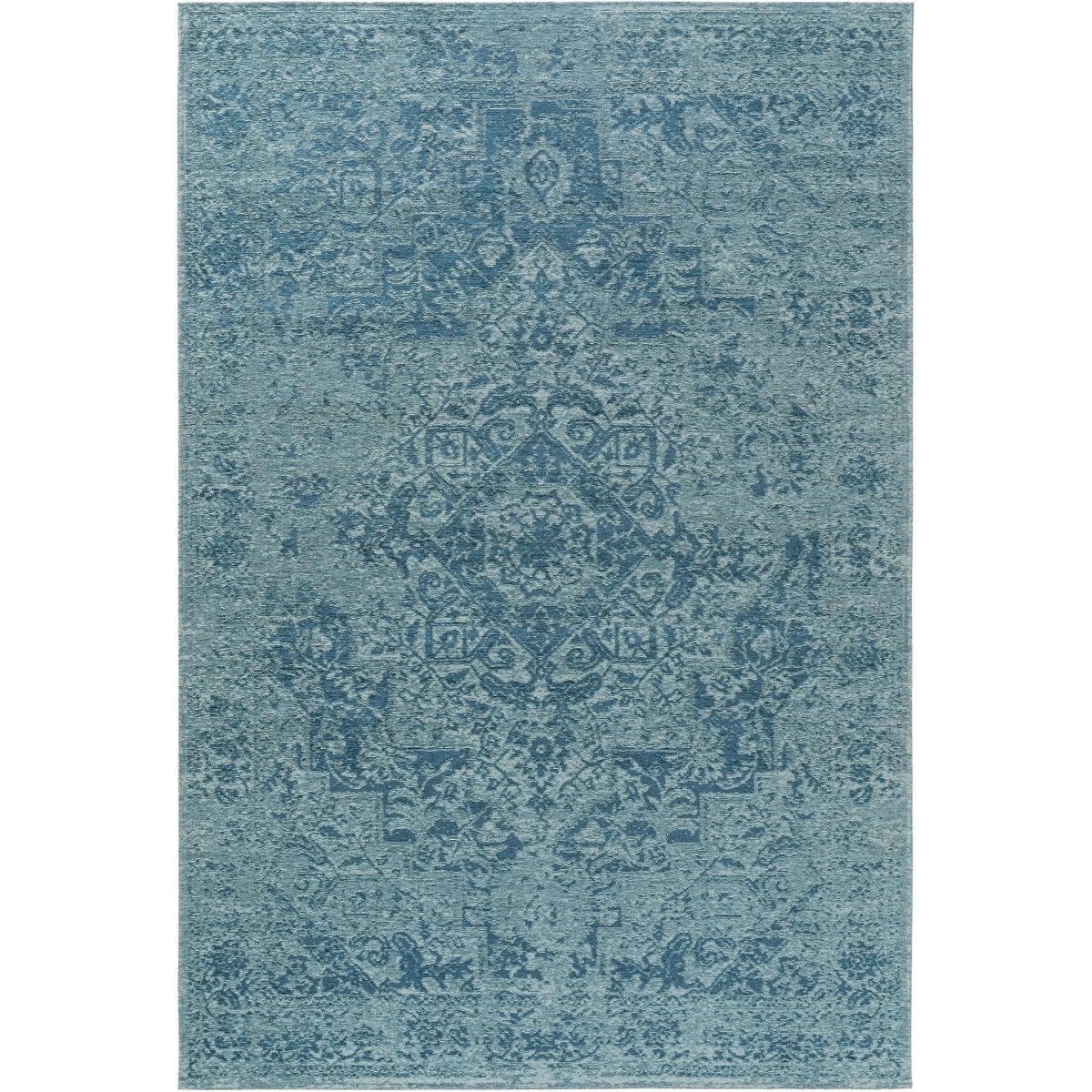 Tapis tissé plat TOSCA bleu, BENUTA