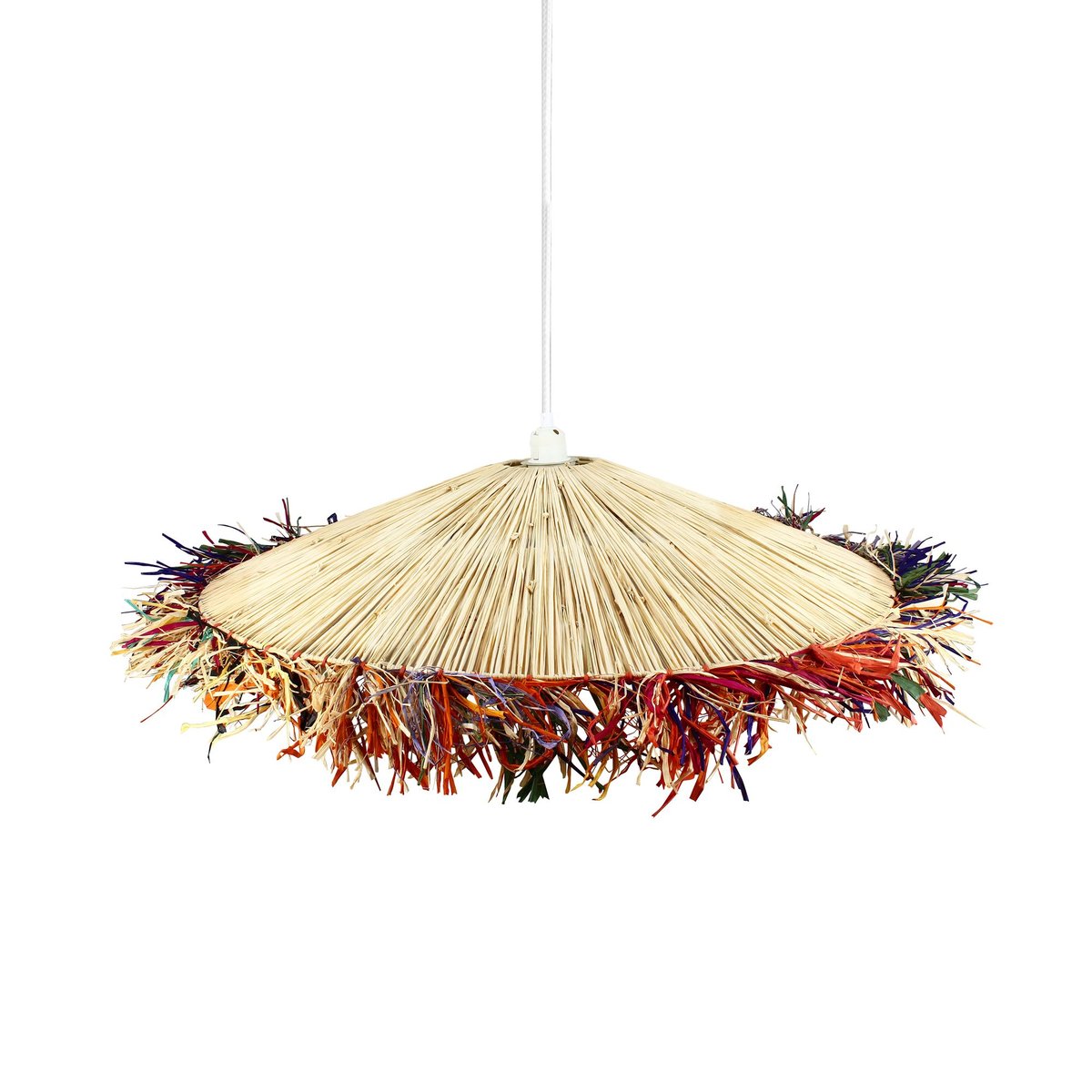 Suspension en raphia coloré, BELAGA naturel, NOW'S HOME