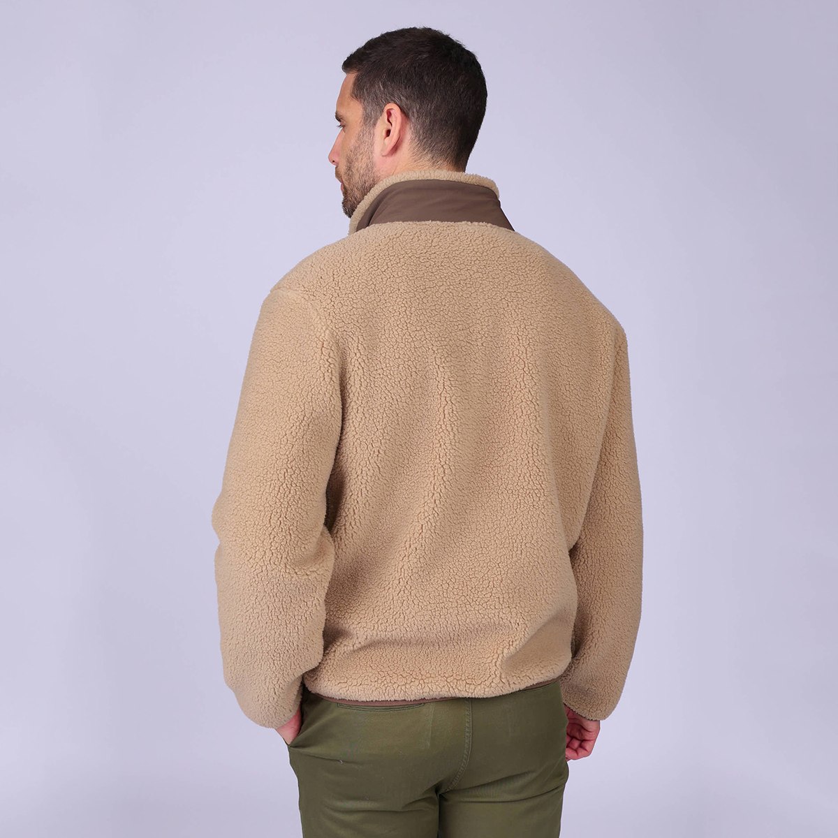Polaire col montant beige, MISE AU GREEN