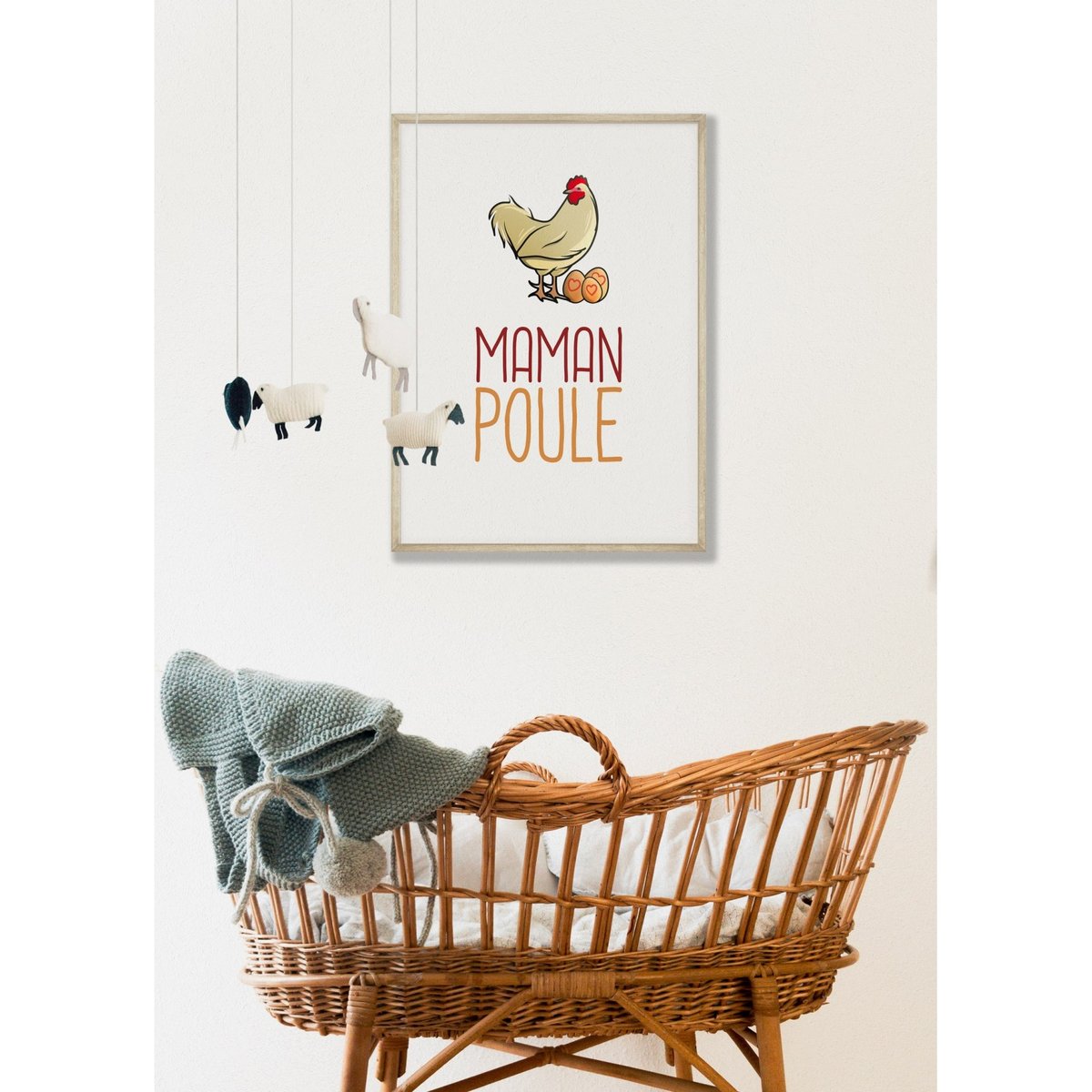 Affiche Maman Poule blanc, L'AFFICHERIE