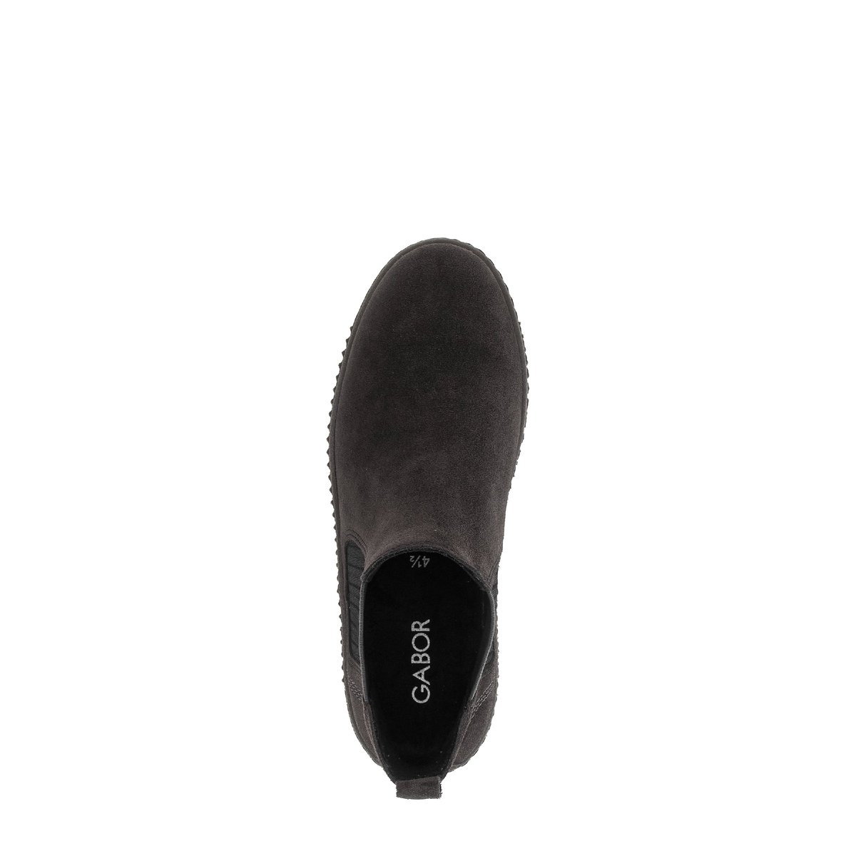 Bottines en cuir à talon compensé gris velours, GABOR