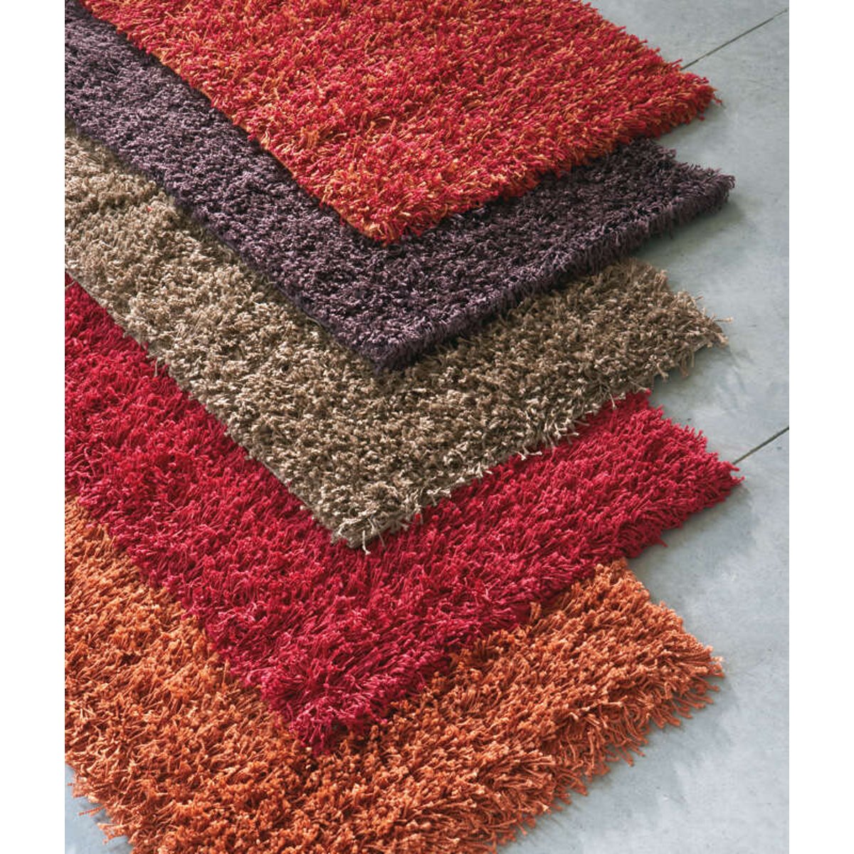 Tapis shaggy terra/ SUPER SHAGGY rouge, THE DECO FACTORY